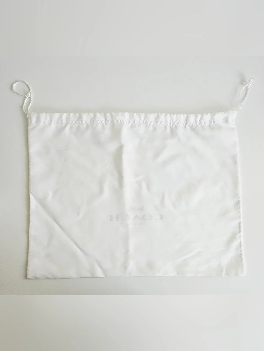 Coach Large White Satin Dust Bag